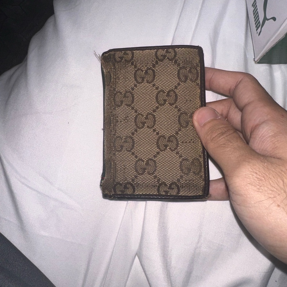 Gucci Brown Key Card Holder with Iconic Monogram